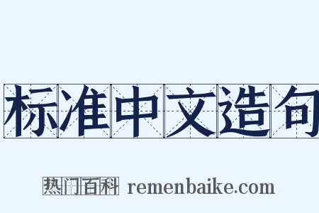 标准中文造句是什么意思的图片